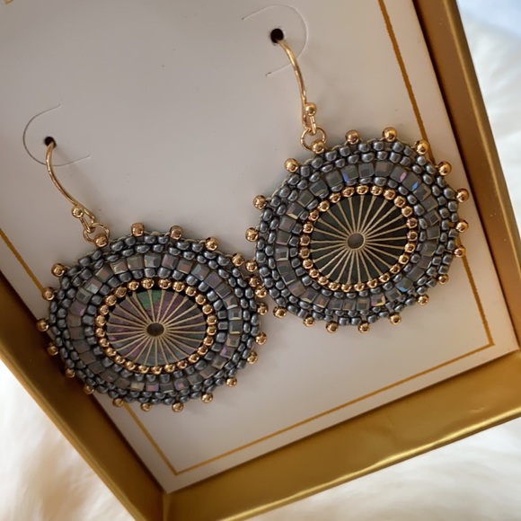 Anthro Rush by Denis & Charles Beaded Earrings